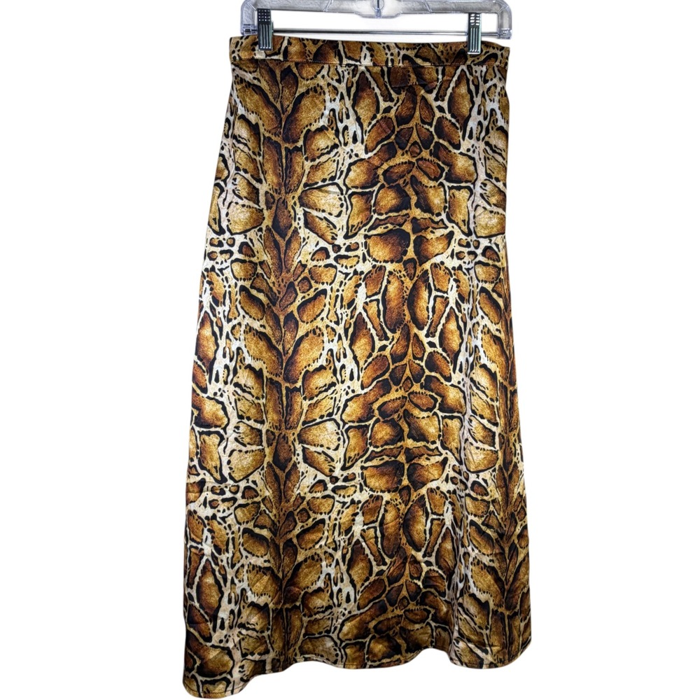 Ivy Jane 530028 Comfort & Joy A-Line Midi Skirt Giraffe Animal Cheetah Print S - Picture 2 of 9